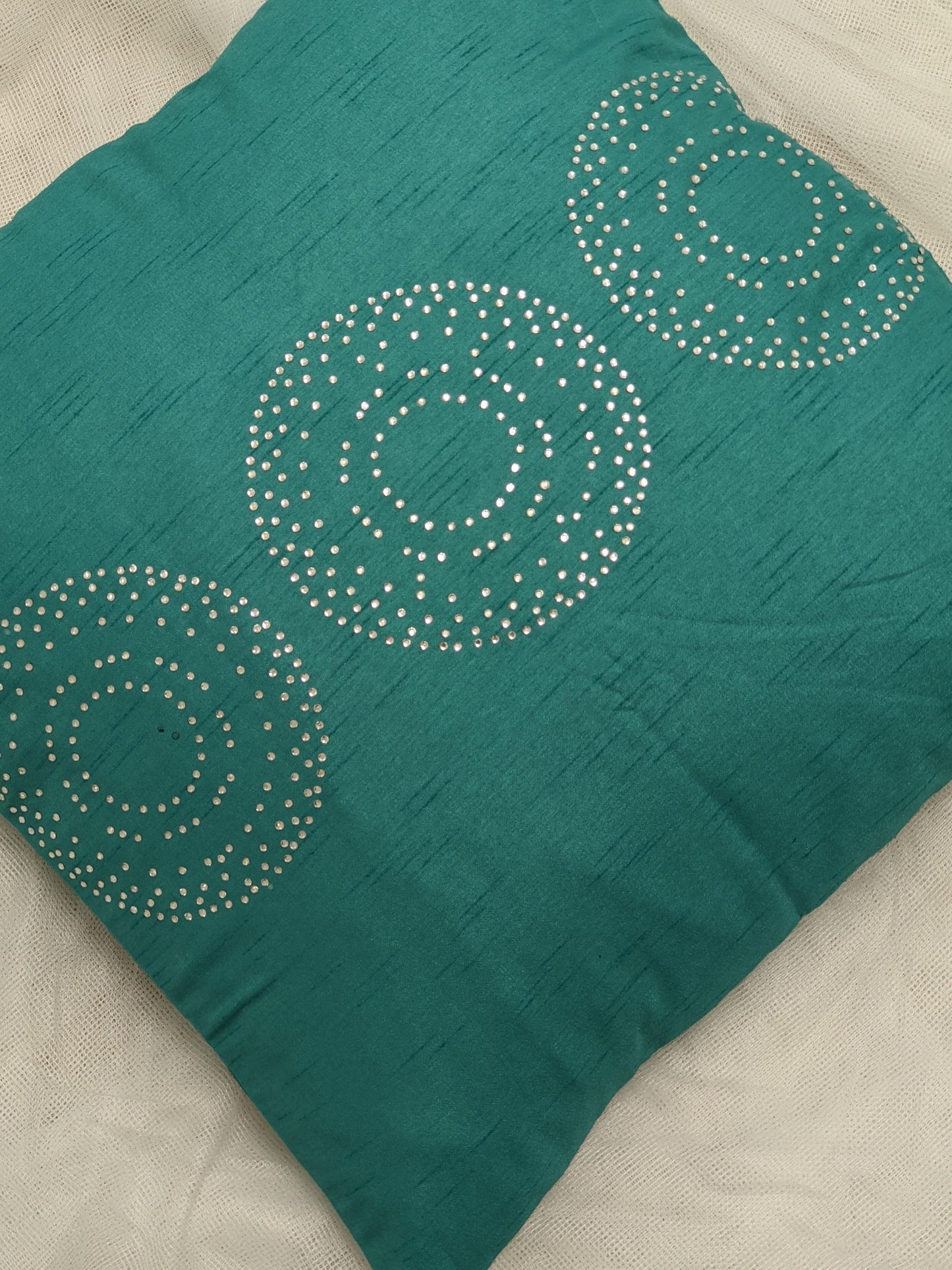 Teal Silky Pillow Case 16"x16"