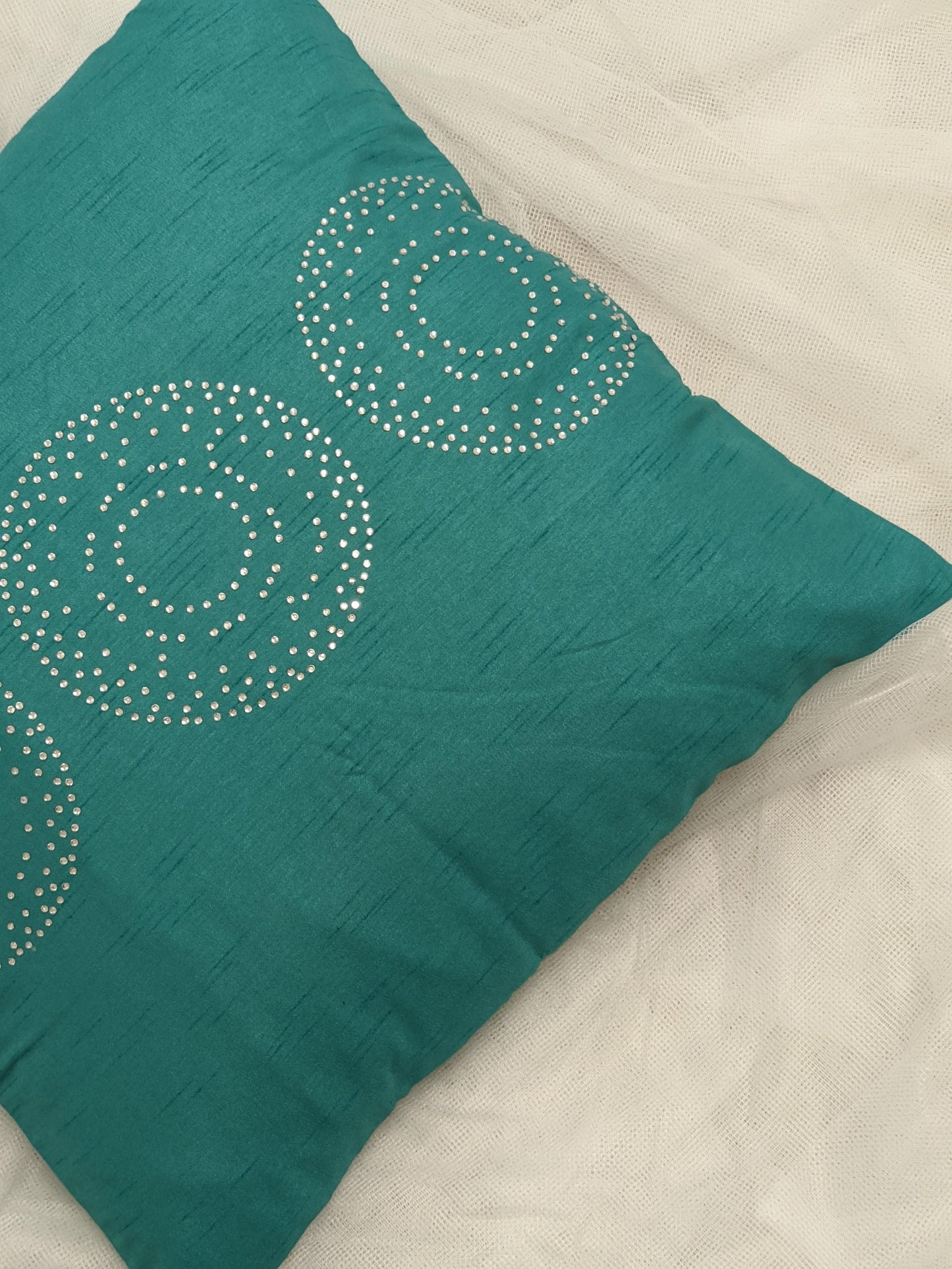 Teal Silky Pillow Case 16"x16"