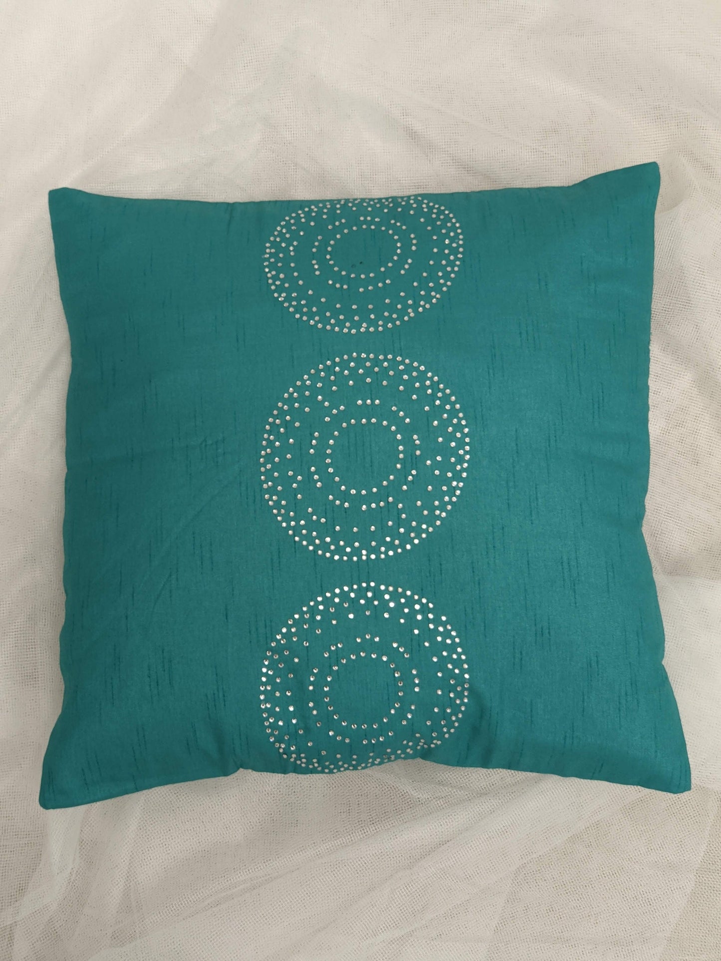 Teal Silky Pillow Case 16"x16"