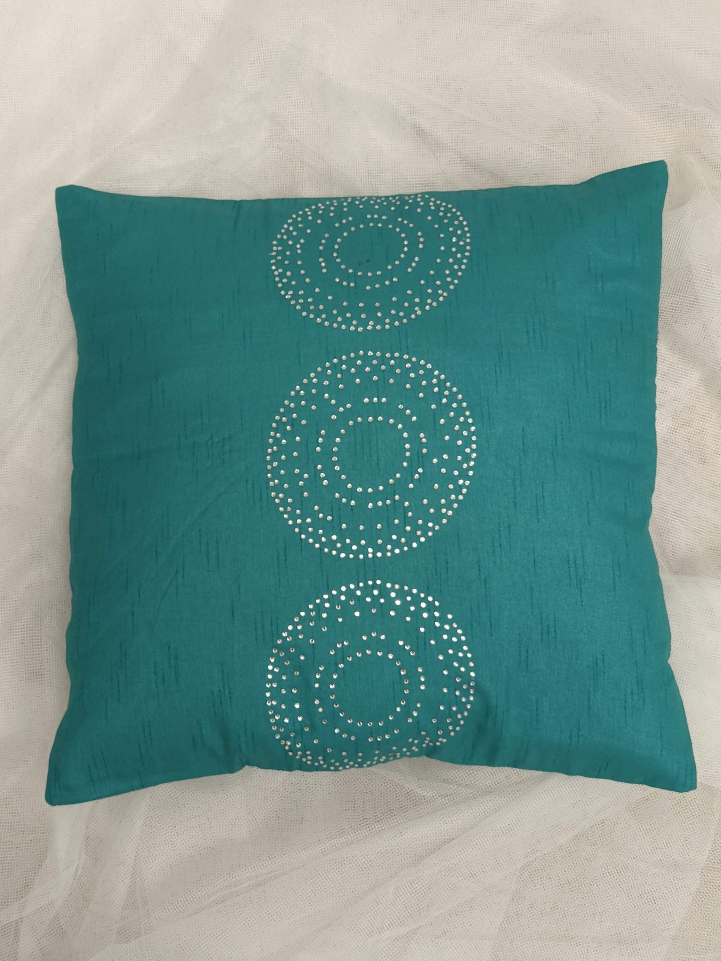 Teal Silky Pillow Case 16"x16"