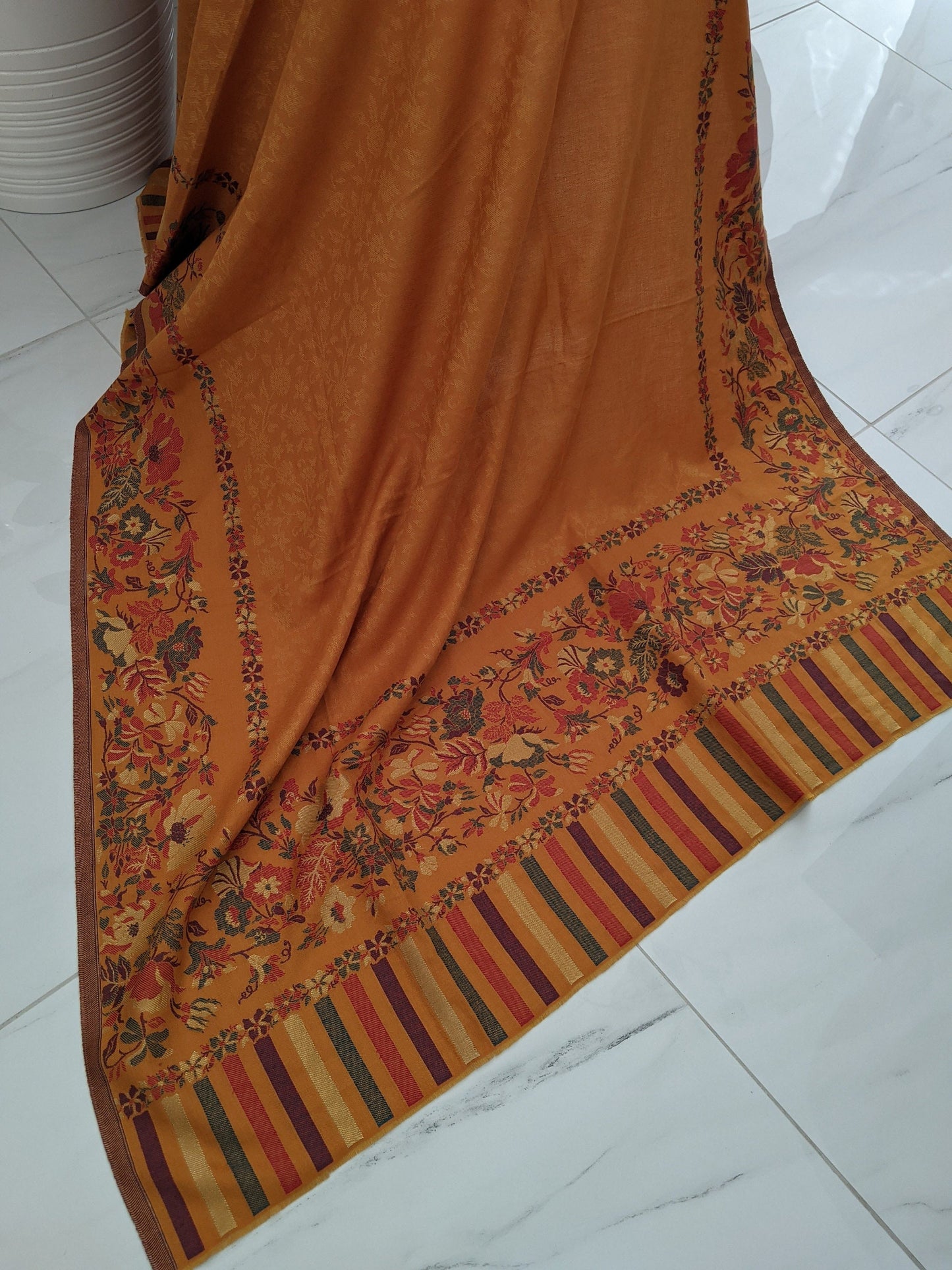 Yellow & Orange Pashmina Shawl